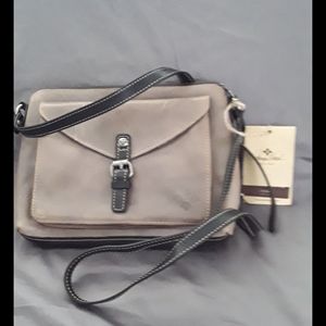 Patricia Nash leather Slim Saddleback purse